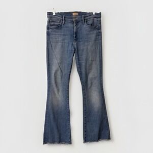 MOTHER Jeans The Weekender Fray Women's Groovy Kind Of Love Denim Flare 30